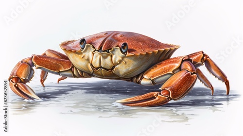 Realistic illustration of crab isolated on white background