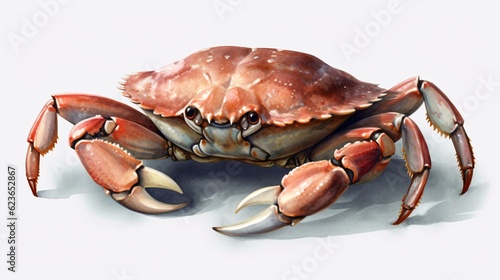 Realistic illustration of crab isolated on white background