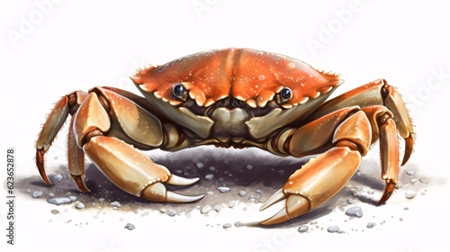 Realistic illustration of crab isolated on white background
