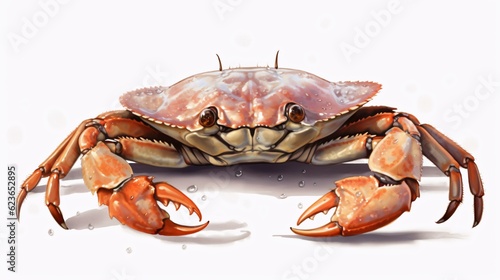 Realistic illustration of crab isolated on white background