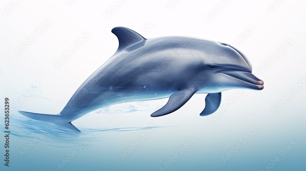 Obraz premium dolphin jumping isolated on white background