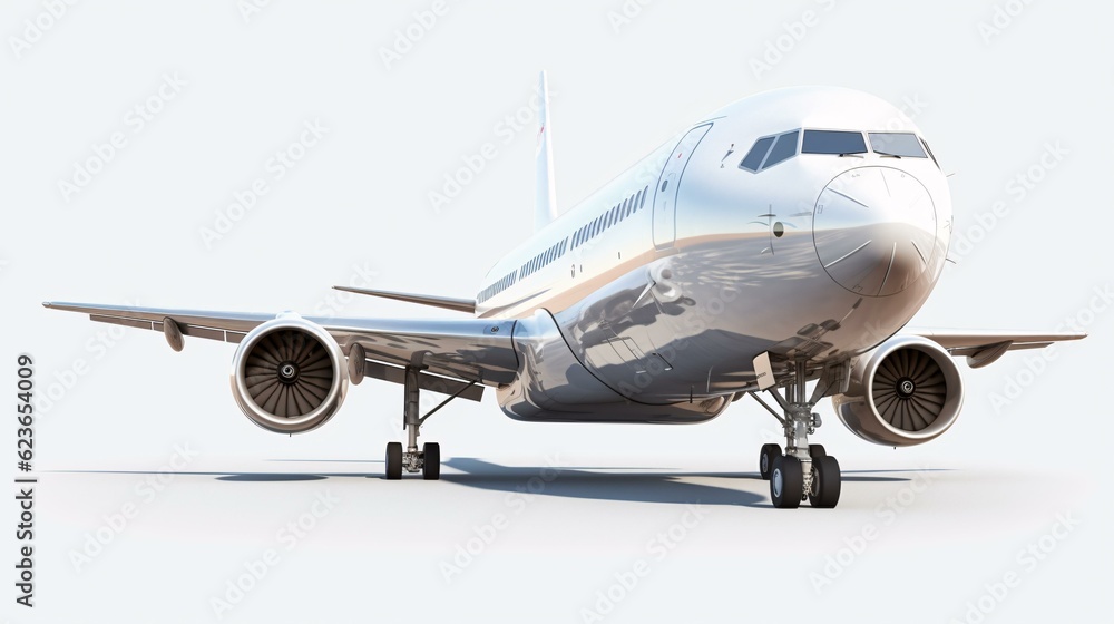 Fototapeta premium airplane isolated with white background
