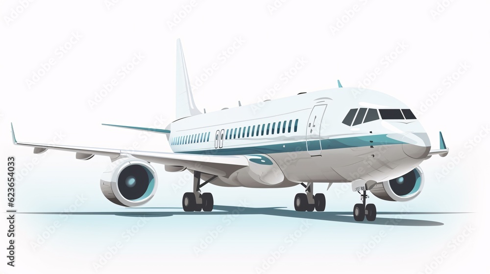 airplane isolated with white background