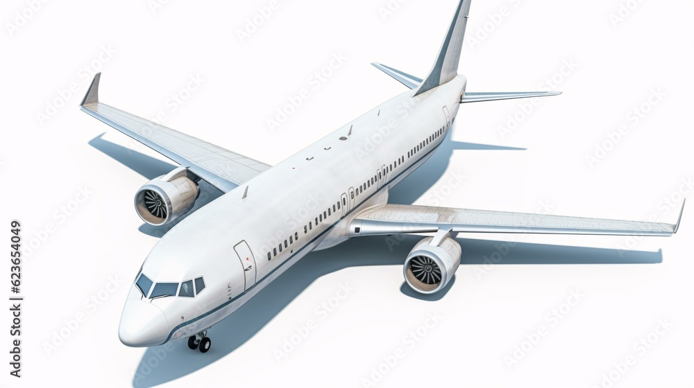 airplane isolated with white background