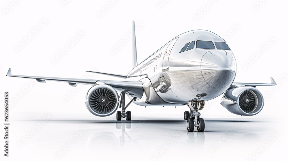 Fototapeta premium airplane isolated with white background