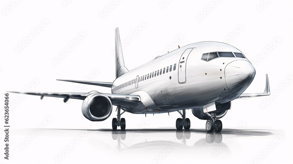 airplane isolated with white background