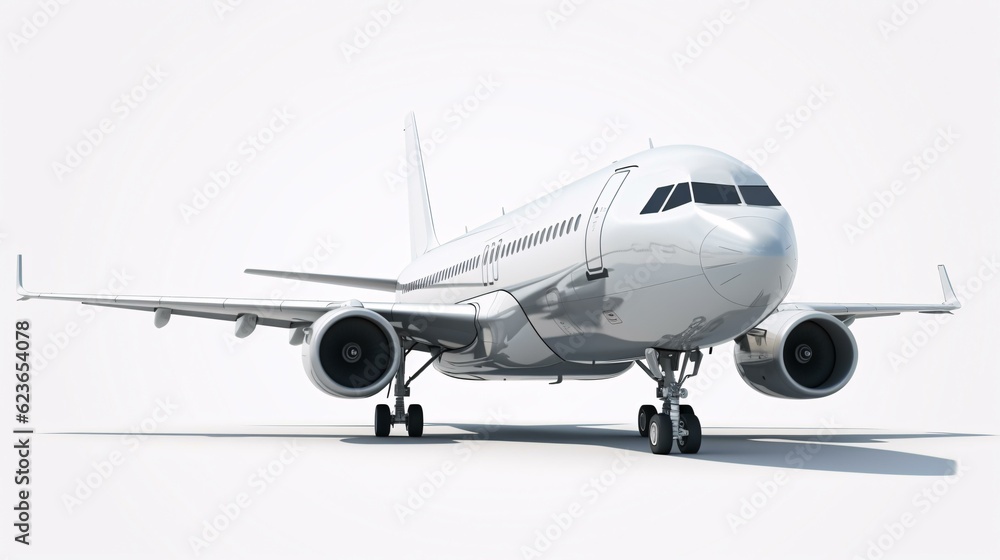 airplane isolated with white background