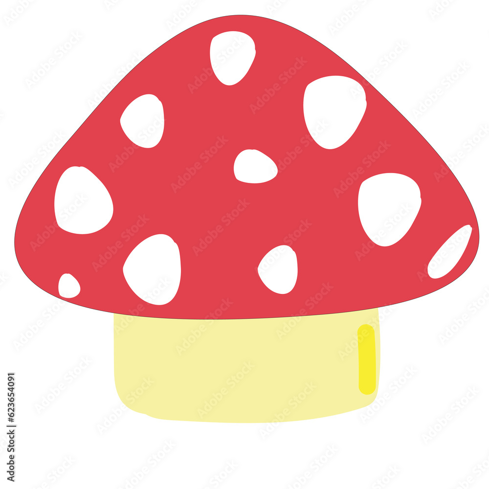 illustration of a cartoon mushroom illustration of a cartoon mushroom