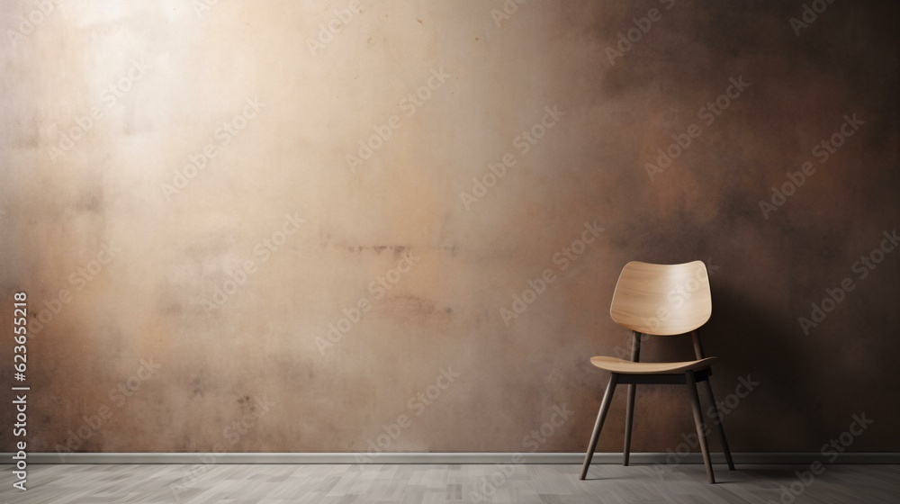 chair in the room with plain wall at background chair in the room with plain wall at background
