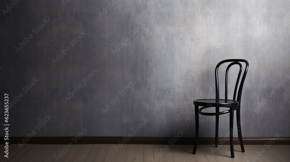 chair in the room with plain wall at background chair in the room with plain wall at background