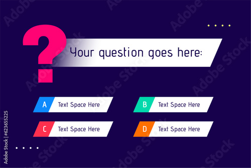 modern style question and answer banner for intellectual quiz game