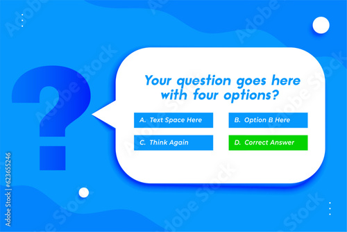 take the quiz challenge with multiple option banner for lottery game