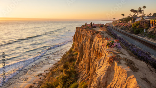 Beautiful sunset at the Del Mar beach