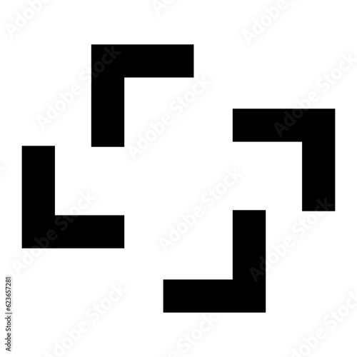 Full size button icon on white background. Vector symbol.