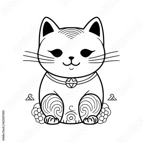 cat maneki neko svg