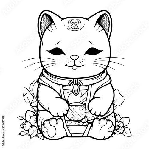 cat maneki neko svg