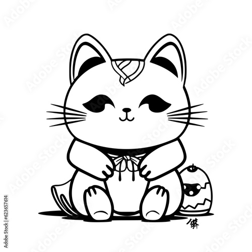 cat maneki neko svg