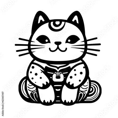 cat maneki neko svg