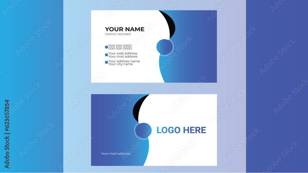 Vector business card template. Visiting card for business and personal use. Vector illustration design. Vector business card template. Visiting card for business and personal use. Vector illustration design.