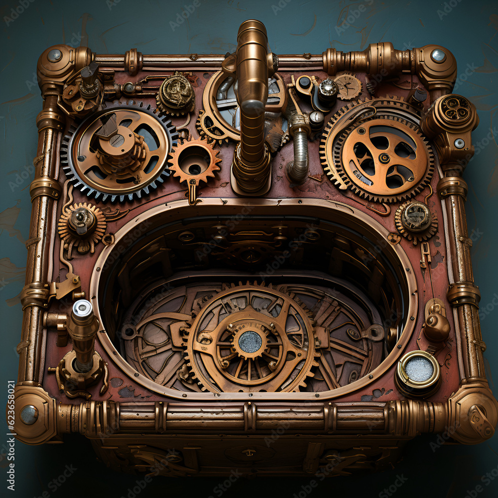 old watch mechanism,Ai generated