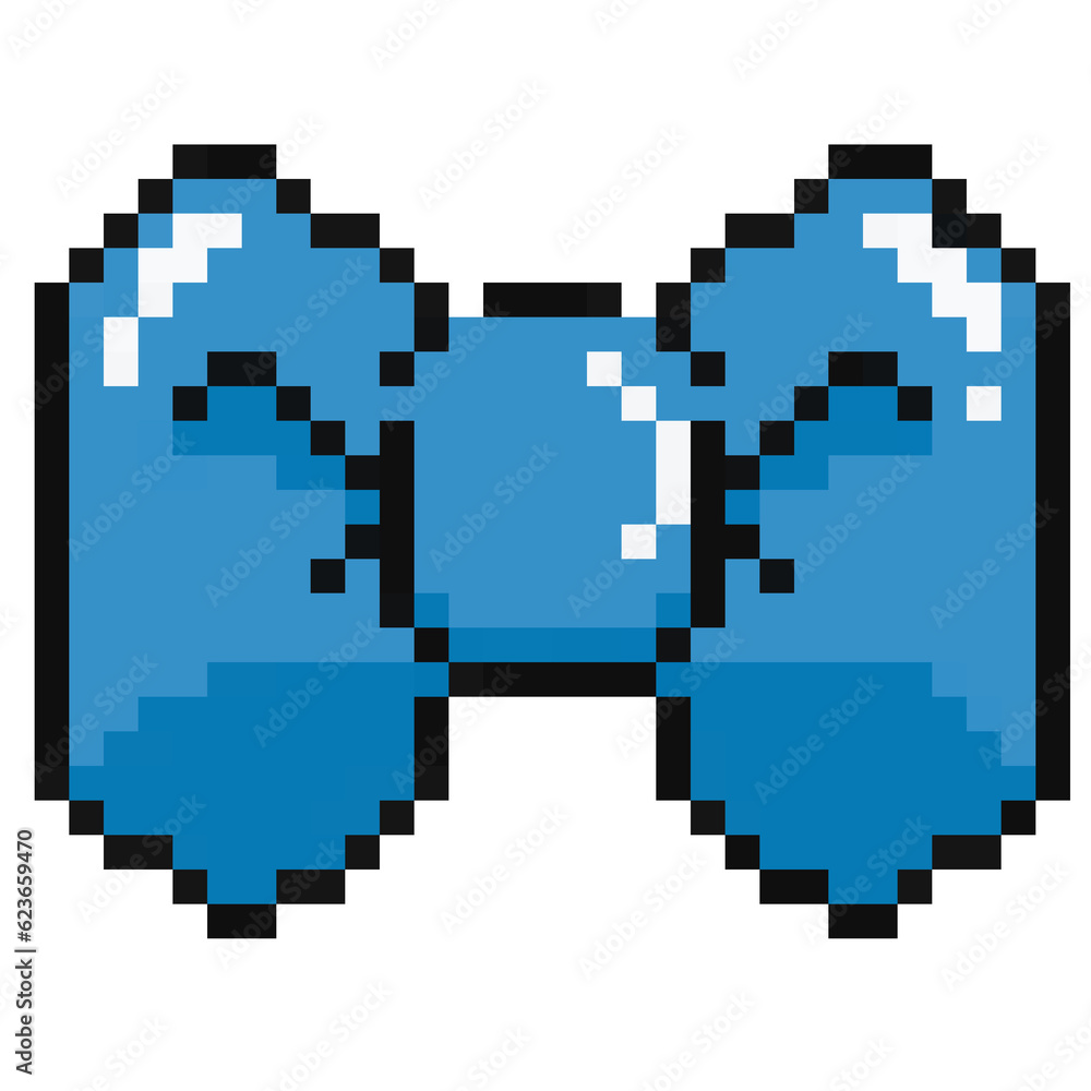 Blue ribbon pixel art Blue ribbon pixel art