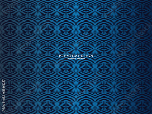 Premium background design with diagonal dark blue stripes pattern. Vector horizontal template for digital lux business banner, contemporary formal invitation, luxury voucher, prestigious gift certific