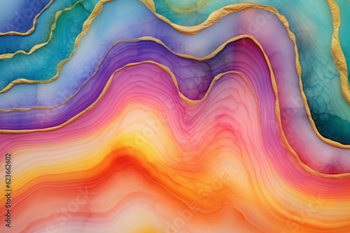 Abstract background from multicolored layers alcohol ink texture