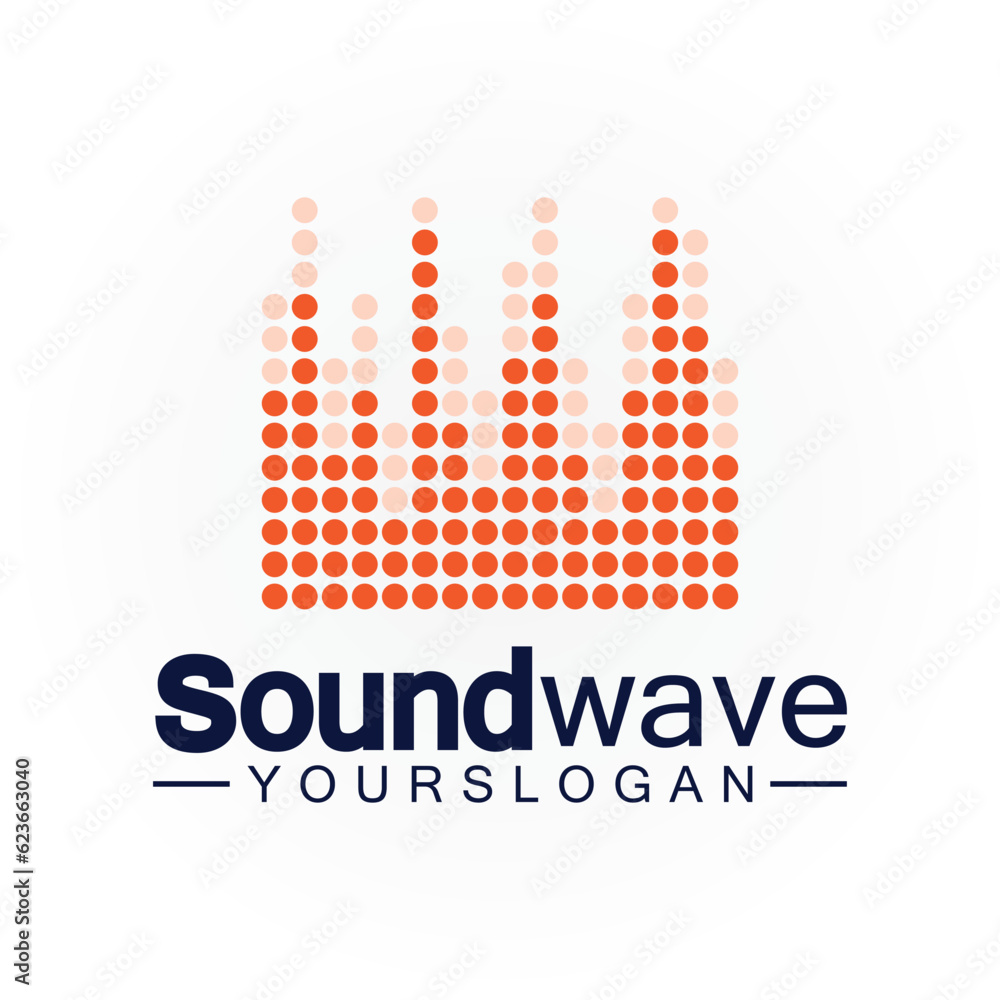 Sound wave logo and symbol vector Sound wave logo and symbol vector