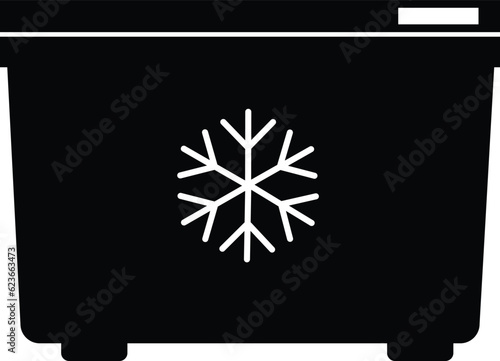 Freezer icon. mini fridge icon sign. flat style.