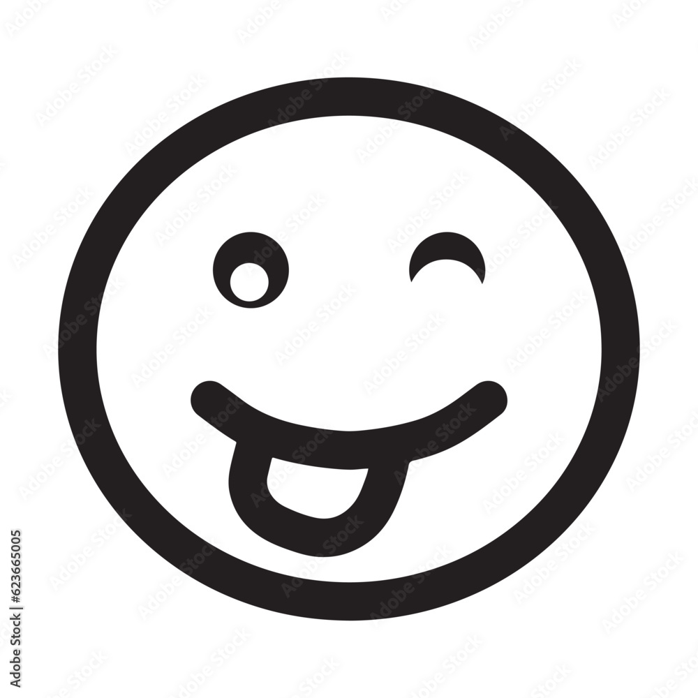 Smiley face icon vector on white background Smiley face icon vector on white background