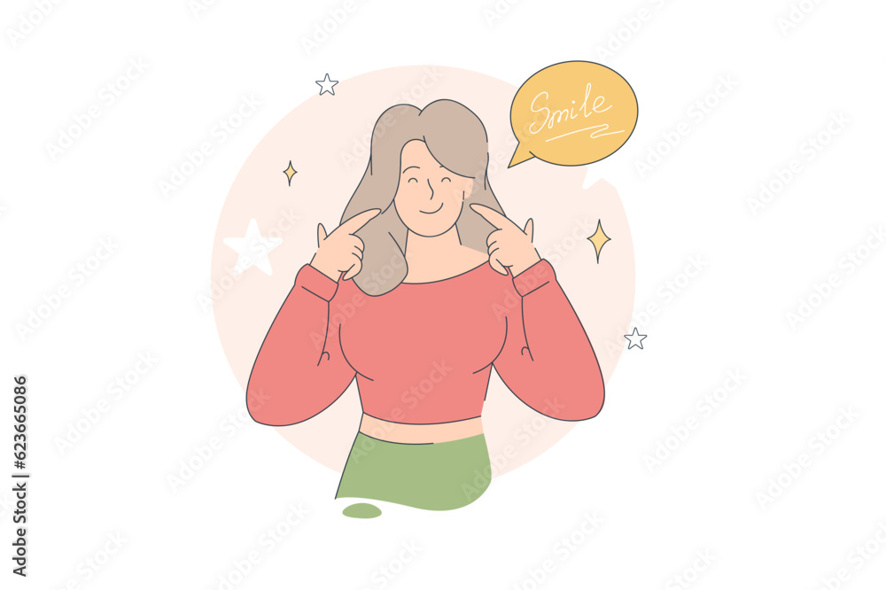 Young smiling character. Hand drawn style vector design illustrations Young smiling character. Hand drawn style vector design illustrations