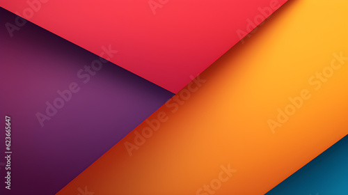 Abstract paper layer banner design. blue, red, purple, orange color, Abstract modern hipster futuristic graphic illustration background generative AI