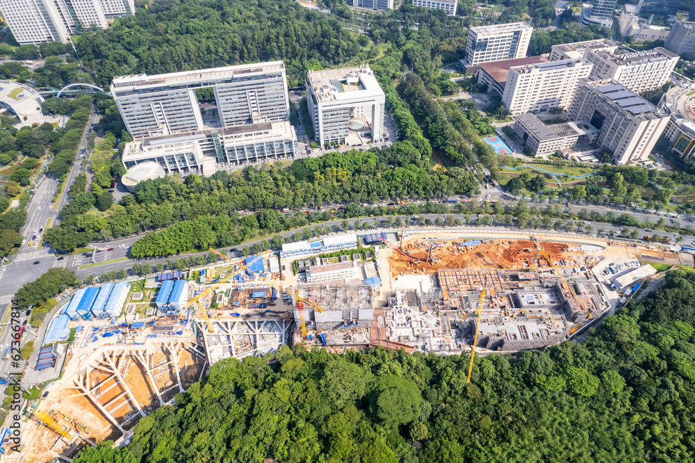Construction site of Science City, Huangpu District, Guangzhou, China
