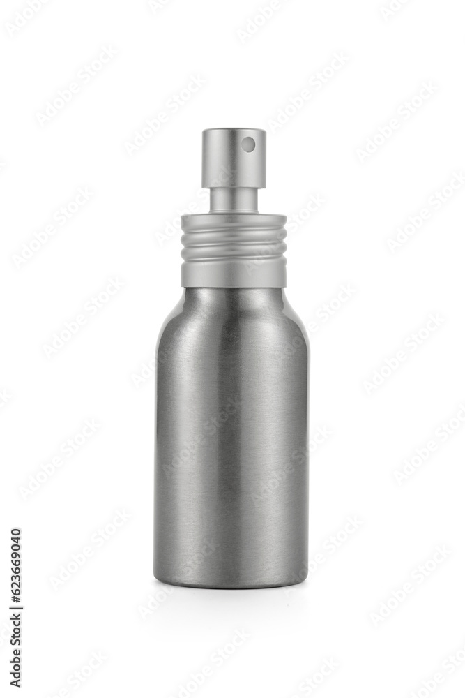 Cosmetic metal cream dispenser. Full depth of field. With clipping path Cosmetic metal cream dispenser. Full depth of field. With clipping path