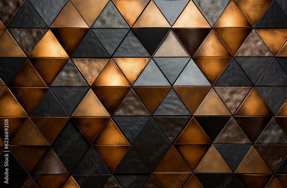 The copper tile wall, Generative Ai The copper tile wall, Generative Ai
