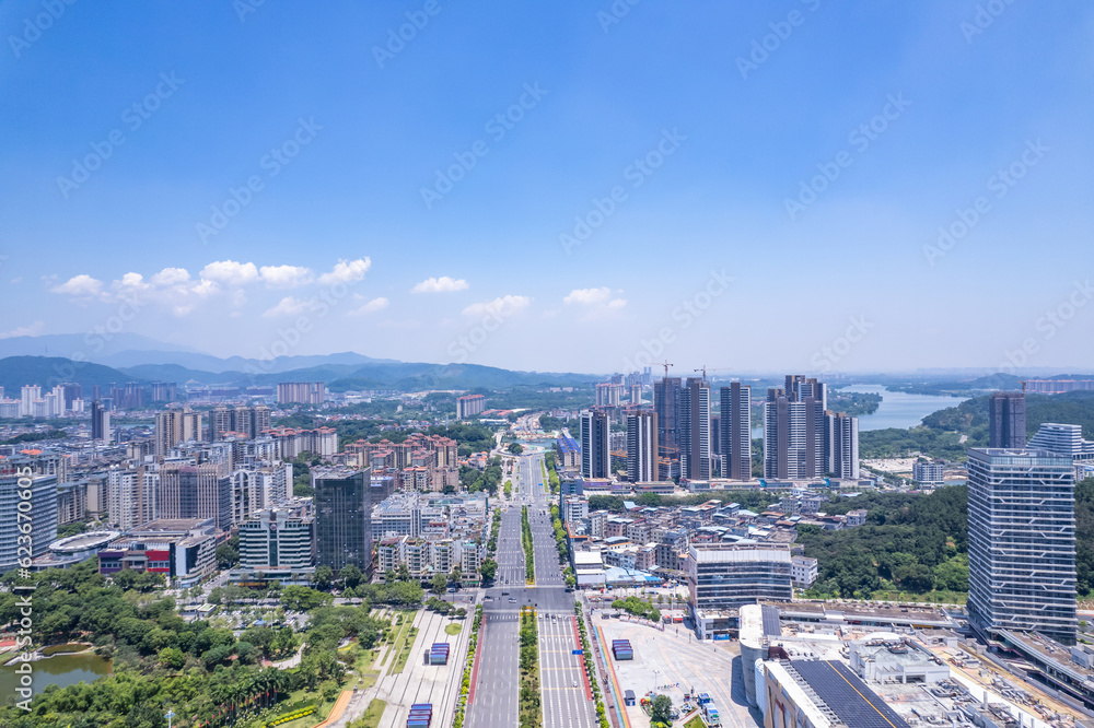 Cityscape of Zengcheng District, Guangzhou, China