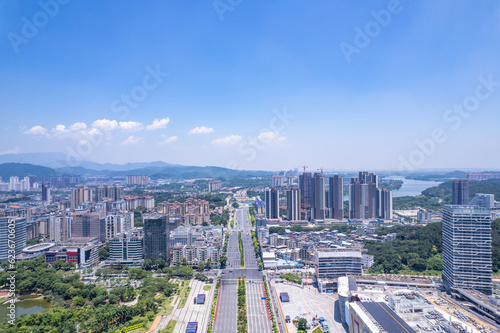 Cityscape of Zengcheng District, Guangzhou, China