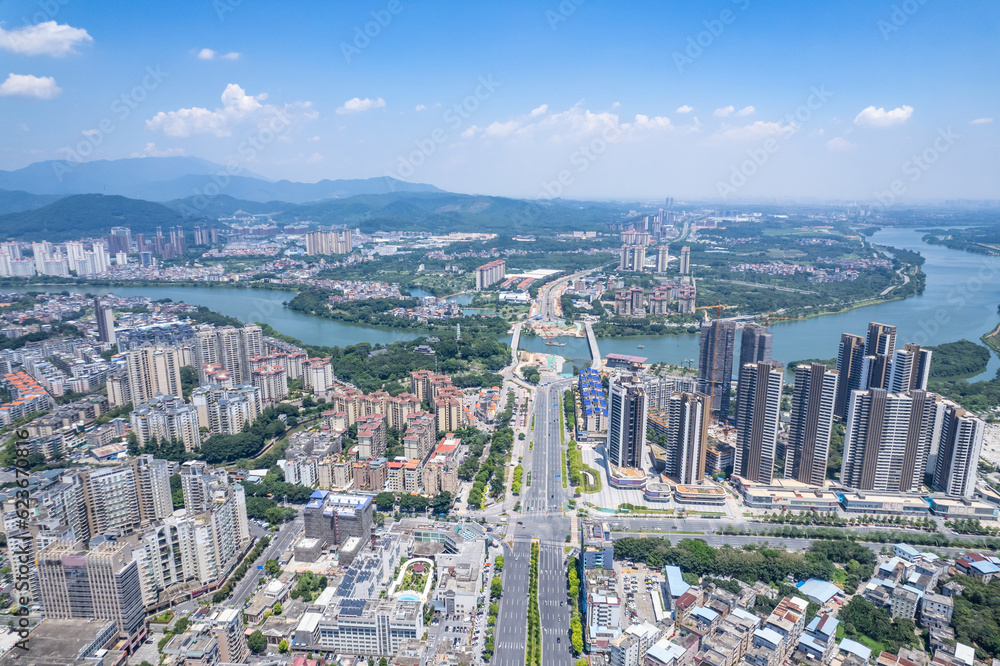 Obraz premium Cityscape of Zengcheng District, Guangzhou, China
