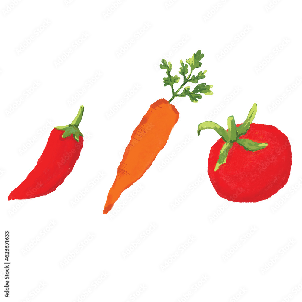Illustration vegetable element design Illustration vegetable element design