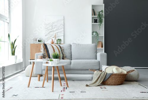 Interior of light living ro...