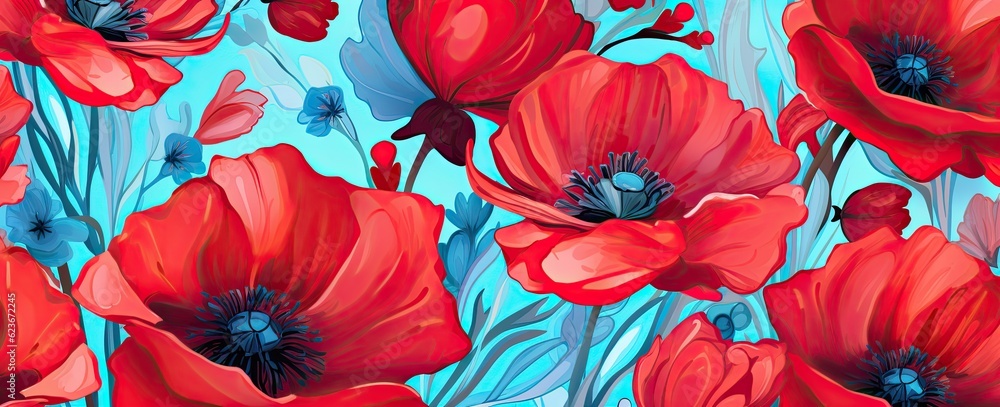red pink flowers and foliage colorful pattern spring summer background red pink flowers and foliage colorful pattern spring summer background