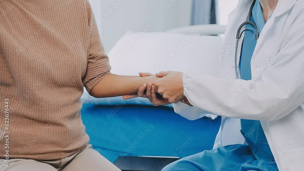 close up doctor, Asian doctor talk with old female patient about disease symptom, doctor use stethoscope listening lung of patient, elderly health check up, happiness hospital close up doctor, Asian doctor talk with old female patient about disease symptom, doctor use stethoscope listening lung of patient, elderly health check up, happiness hospital