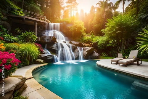 swimming pool in the hotel