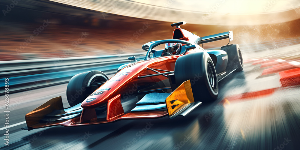 Racing car high speed on dark background luxury background luxury ...