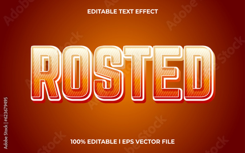 rosted 3d editable text effect, template with 3d style use for logo and business brand