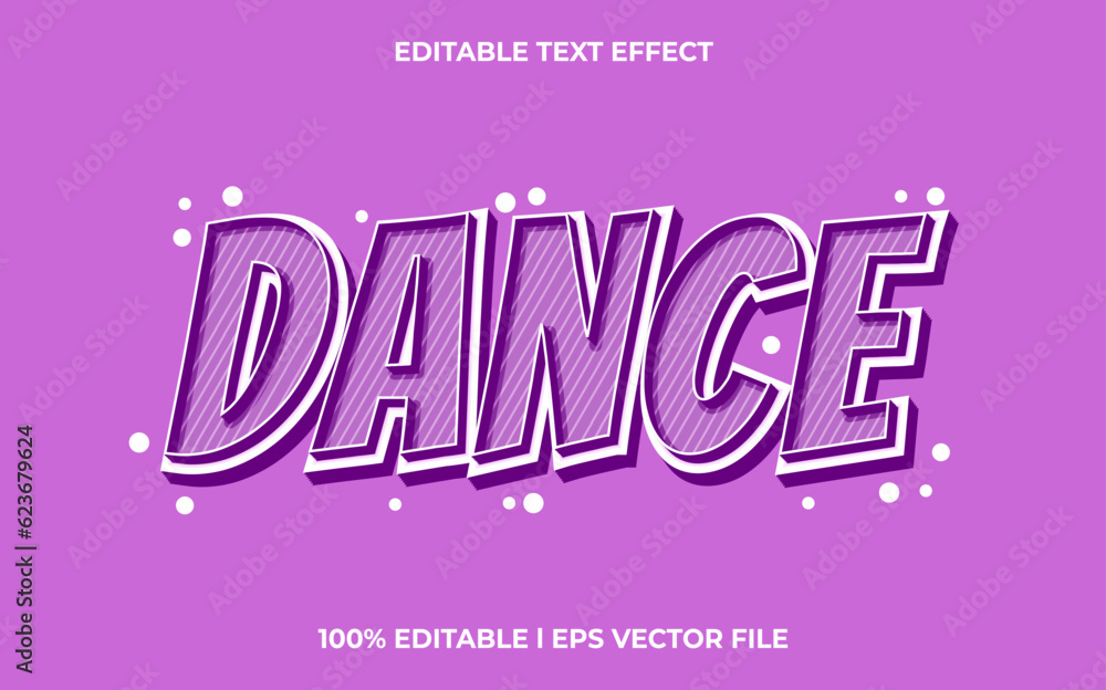 dance 3d editable text effect, template with 3d style use for logo and business brand dance 3d editable text effect, template with 3d style use for logo and business brand