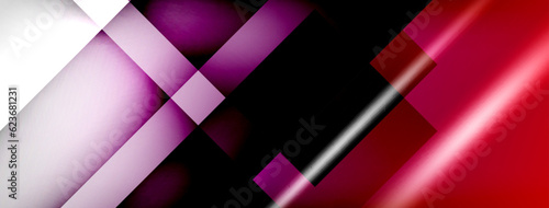 Light and shadow squares and lines abstract background