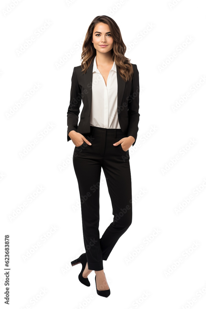 Businesswoman woman in formal clothes isolated on transparent background (PNG) Businesswoman woman in formal clothes isolated on transparent background (PNG)