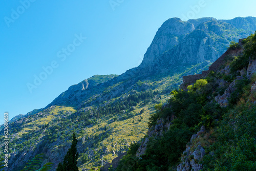 beautiful view of a mountain of Montenegro, concept of travel