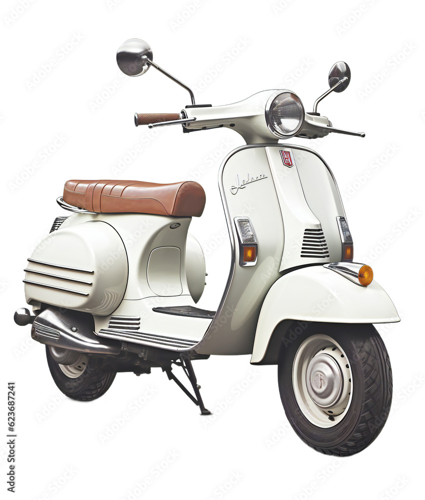 Scooter: A Sleek Ride on a Clear Canvas